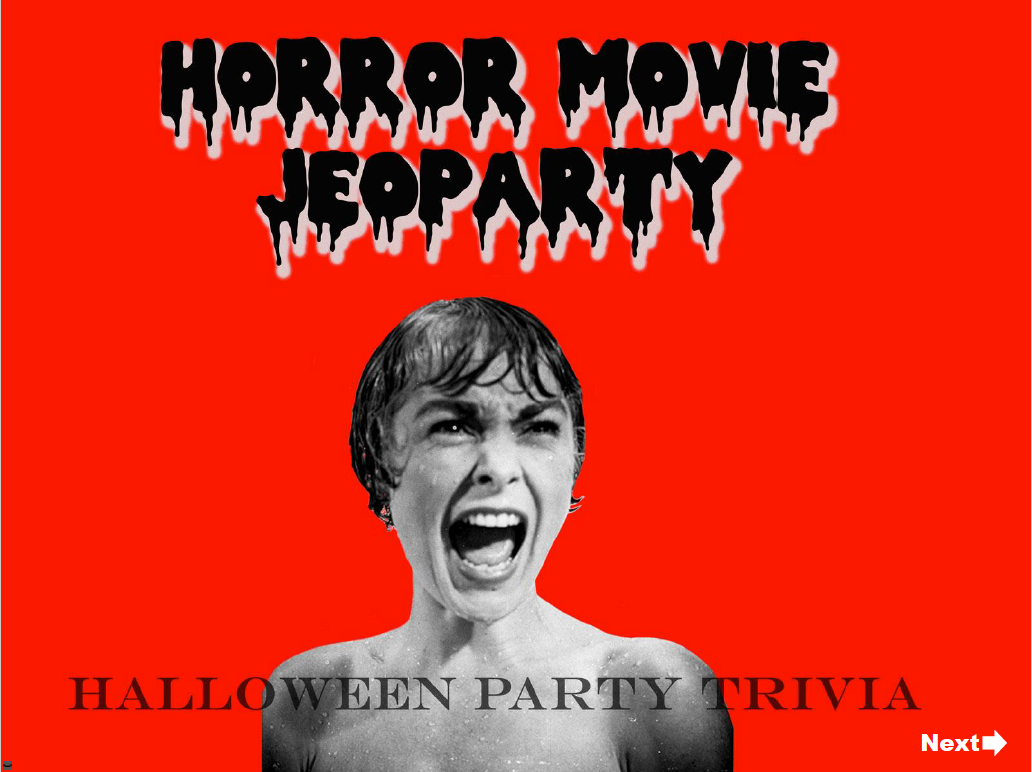Horror Movie Trivia Halloween Game