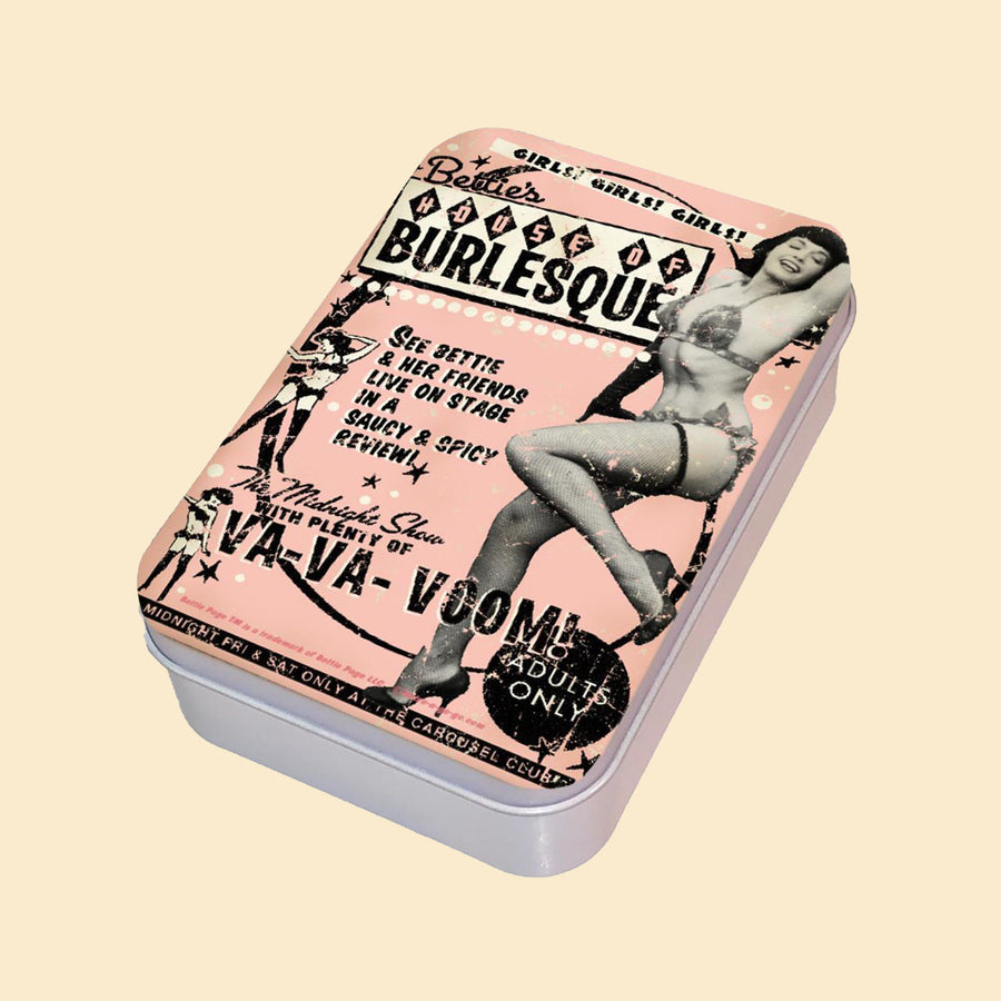 House of Burlesque Windproof Lighter with Tin