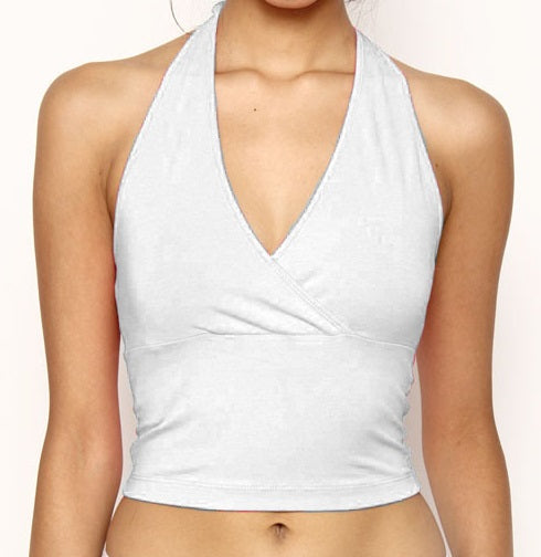 Kinny & Howie Crossover Bust Crop Halter Available in Navy, White & Black