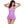 Bettie Page Bustier Bandeau Skirted One Piece Swimsuit in Orchid Lilac