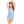 Bettie Page Picnic Ruched Plunge Halter One Piece Swimsuit