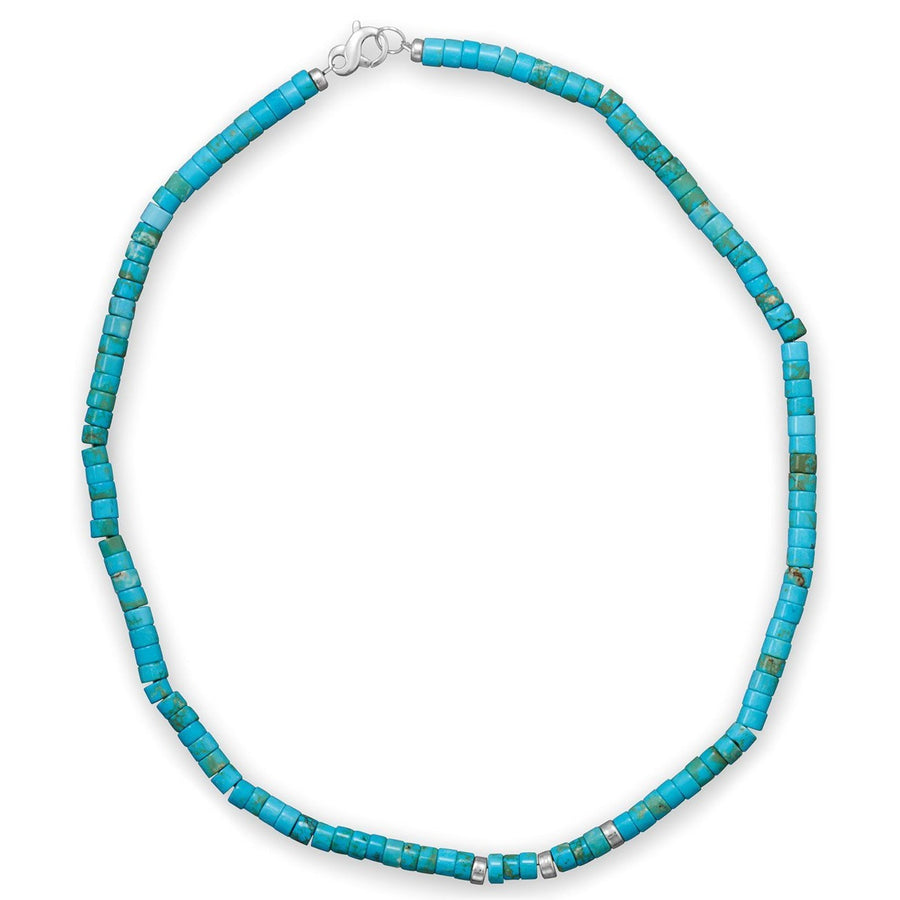 Turquoise Heshi Bead Necklace