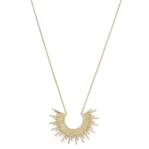 "Shine On!" 14 Karat Gold Plated Sunburst Necklace