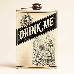 Drink Me Alice in Wonderland Drinking Flask