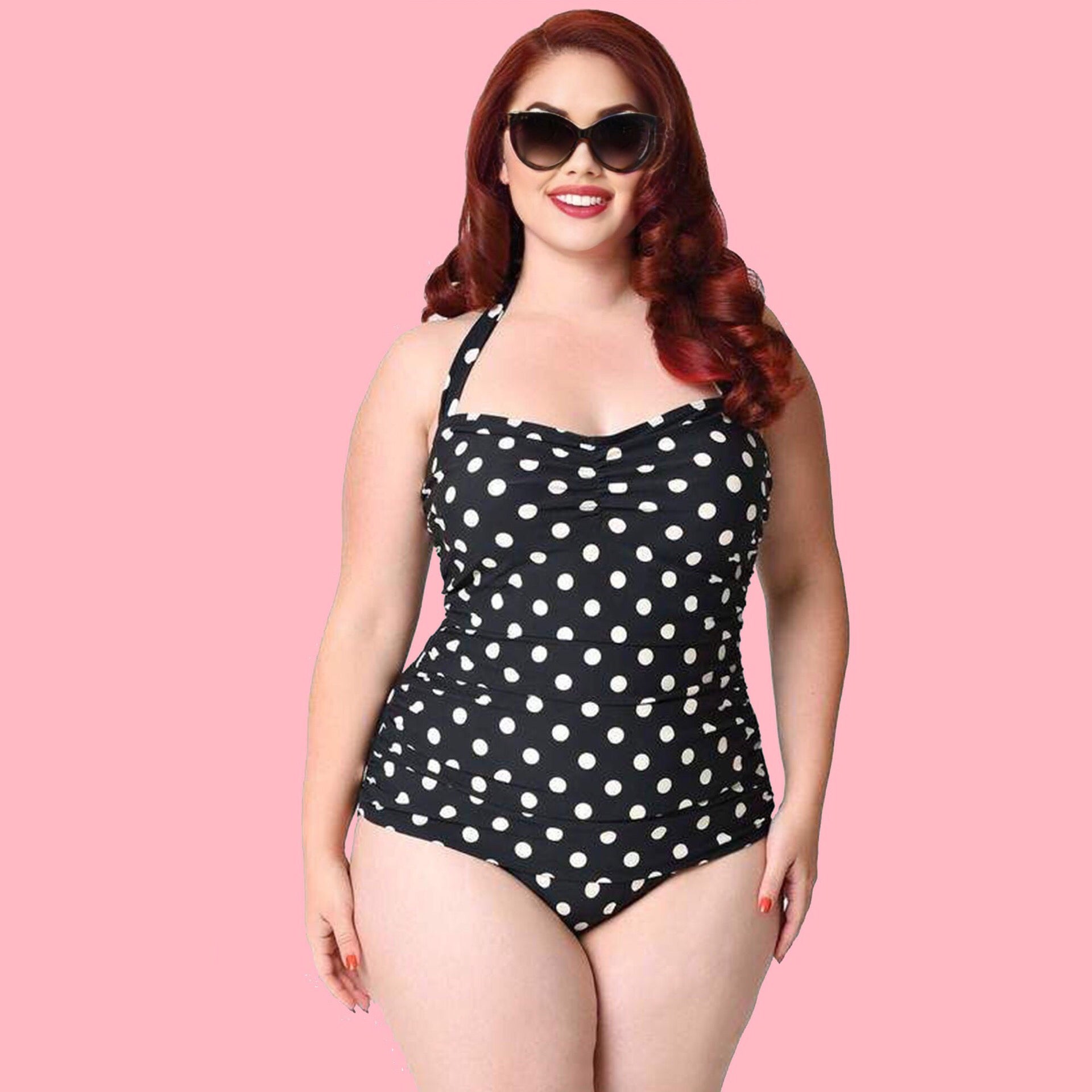 Ladies Polka Dot One Piece Swimsuit at Rs 45.54, Kochi