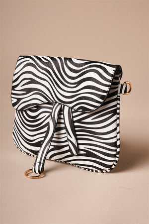 Madeline Zebra Print Crossbody Bag
