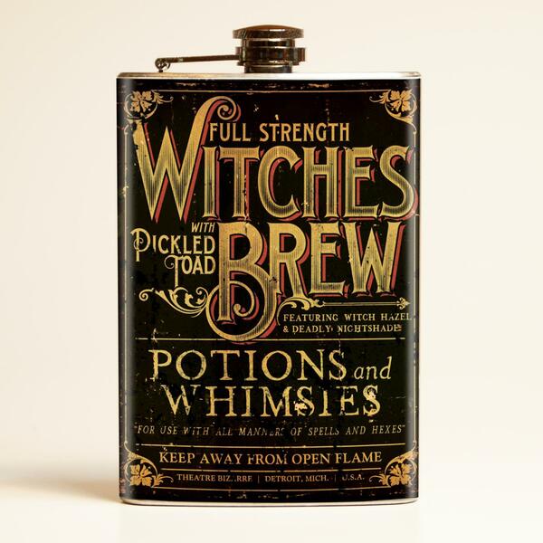 Witches Brew Gothic Style Drinking Flask