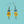 K&H Hand Painted Tiki Pineapple Dangle Earrings