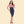 Bettie Page Red and White Striped Sailor Style Wiggle Dress with Navy Skirt