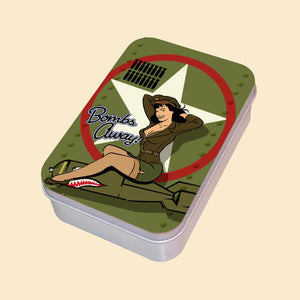 Bettie Page Bombs Away Windproof Lighter with Tin