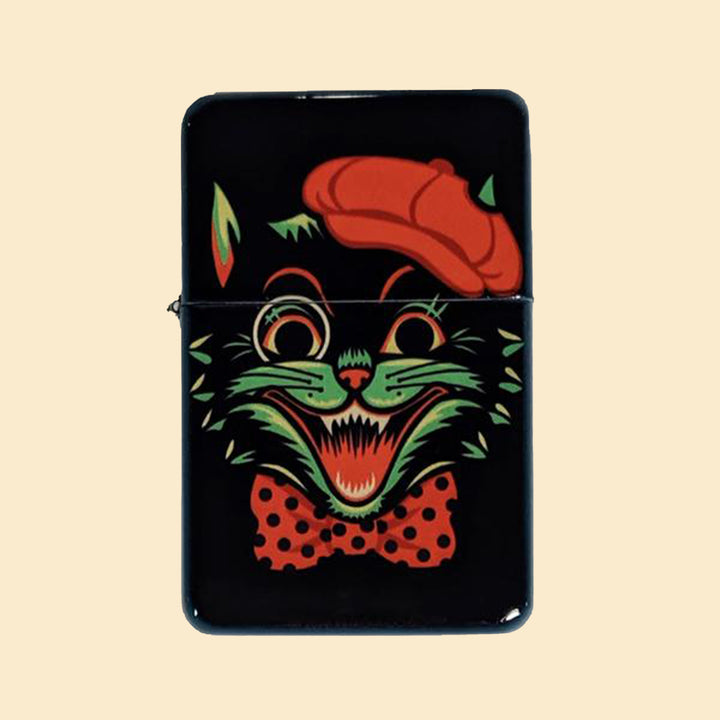 Cool Cat Windproof Lighter with Tin