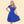 Bettie Page Royal Blue Collared Fit and Flare Dress with Back Cut Out