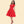 Bettie Page Red Collared Fit and Flare Dress with Back Cut Out