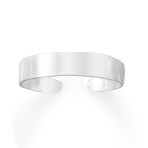 Flat Band Sterling Silver Toe Ring