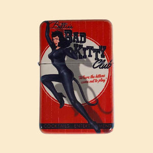Bad Kitty Windproof Lighter with Tin