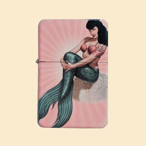 Mermaid Bettie Windproof Lighter with Tin
