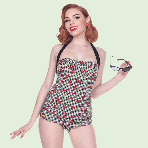 Sweet Cherry Halter One Piece – Kinny & Howie Retro