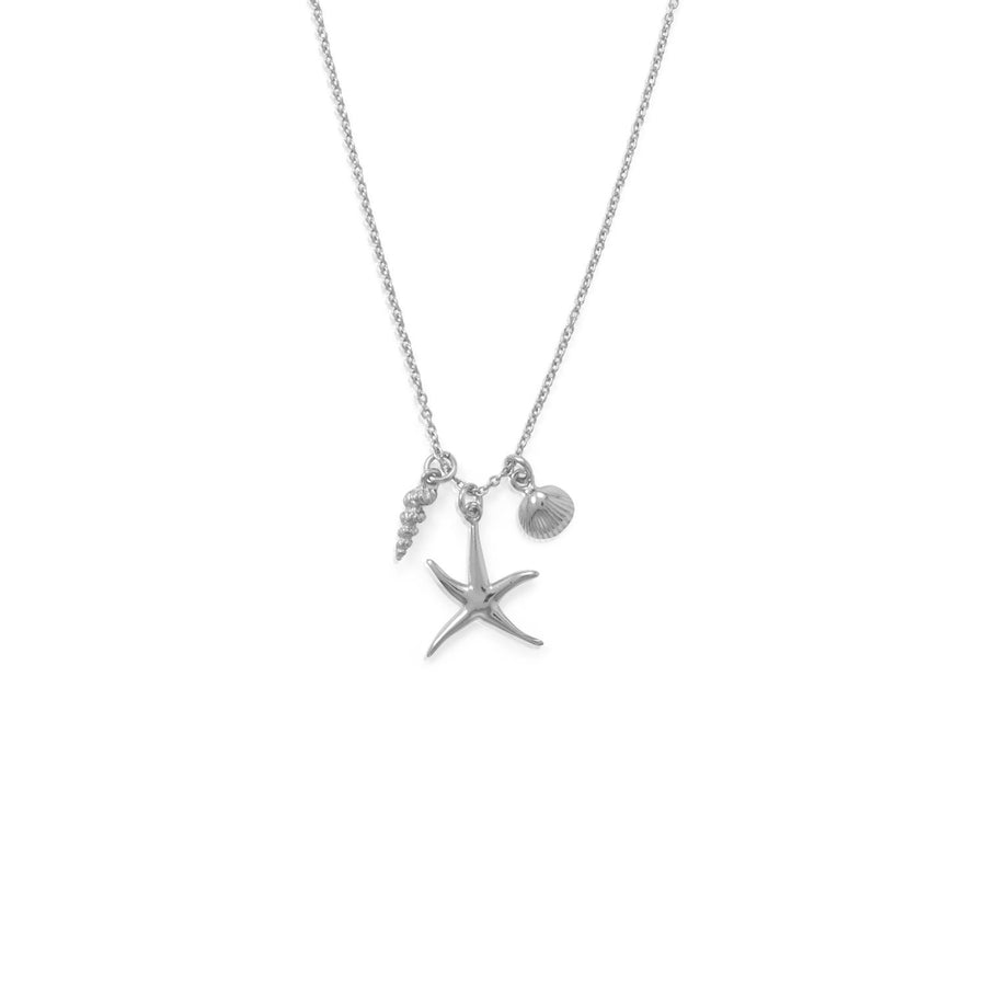 Sea Life Necklace in Sterling Silver