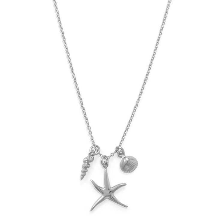 Sea Life Necklace in Sterling Silver