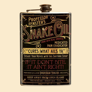 Professor Fenster's Snake Oil Drinking Flask