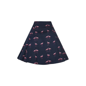 Collectif Tammy Winter Flamingo Flare Skirt