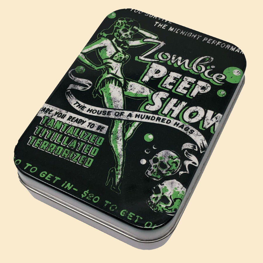 Zombie Peep Show Windproof Lighter with Tin